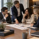 Equipo directivo realizando un diagnóstico productivo antes de implementar mejoras